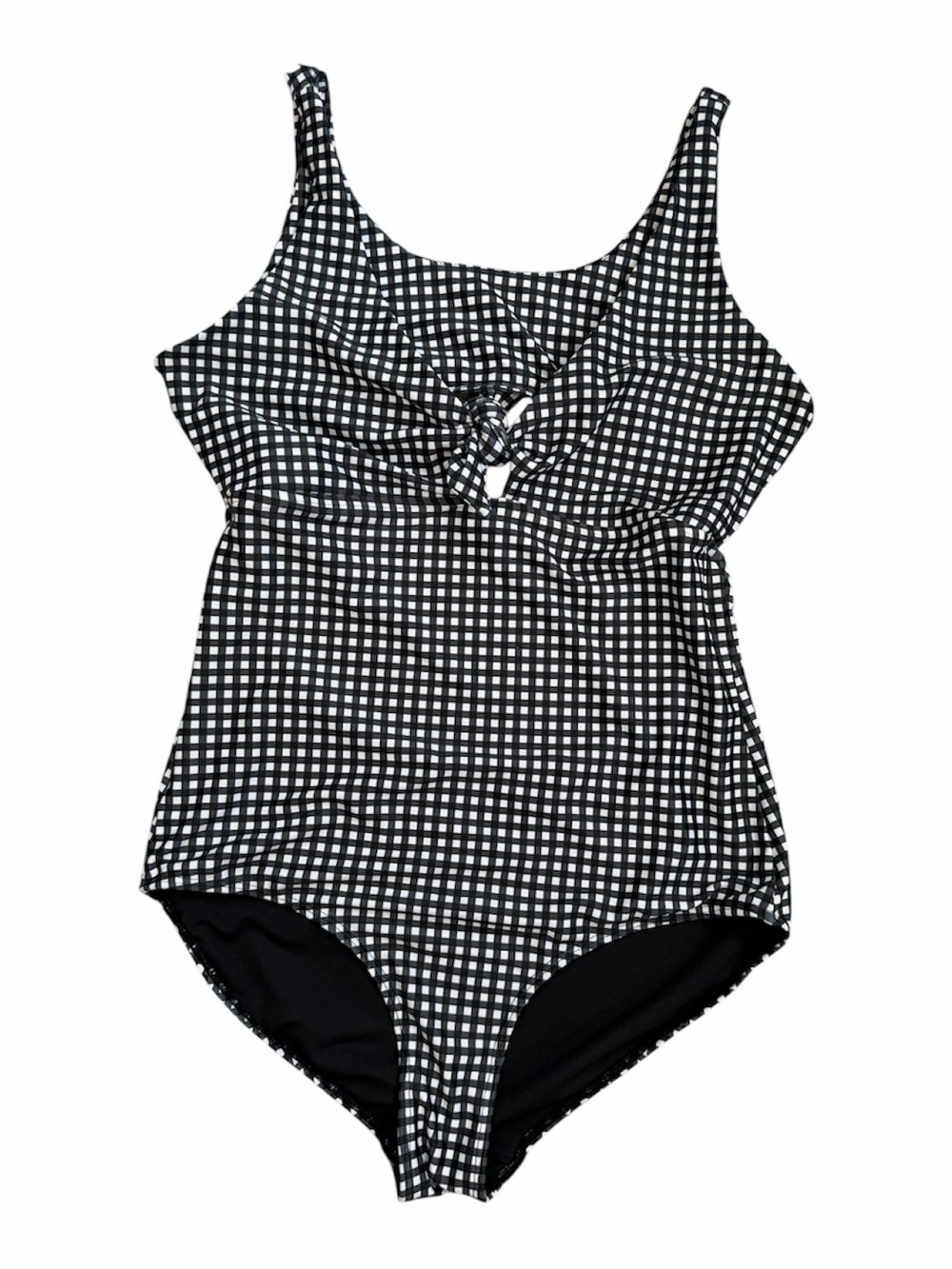Albion Fit Black Gingham One-Piece Swimsuit